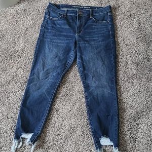 American eagle distressed hem jeans